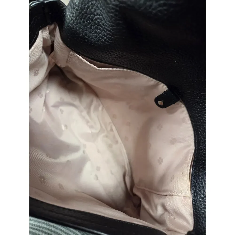 Kate Spade New York Polly leather cross-body bag Solid Black Purse - Picture 6 of 7